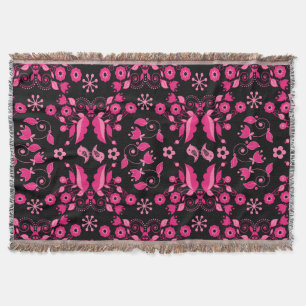Couverture Modèle floral rose moderne scandinave