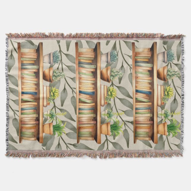 Couverture Modern Green Succulents Plant Shelf Reading Books (Devant)