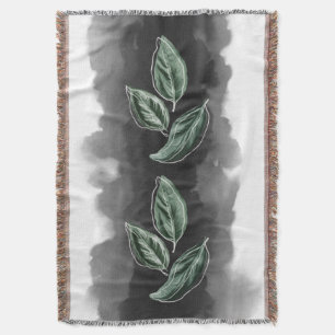 Couverture Moderne Chic Basil feuille Botanique