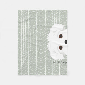 Couverture moderne de chiot de Maltipoo de bouleau