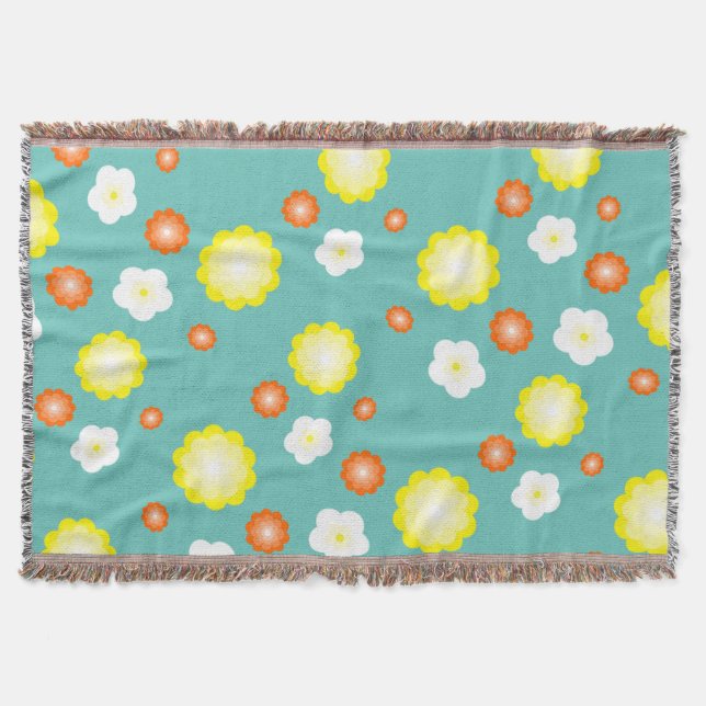 Couverture Moderne mignon dégradé Fleurs marguerites motifs g (Devant)
