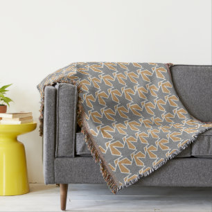 Couverture Moderne Star Géométrique - taupe et gris / gris