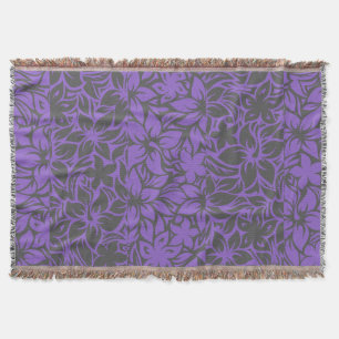 Couverture Moloaa Bay Hawaiian Hibiscus Tonal Strikets Blanch