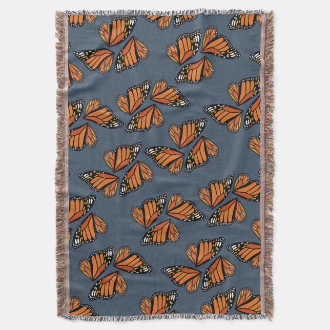 Couverture Monarque Papillon ailes Mosaïque sur gris ardoise (devant Vertical)