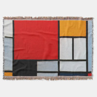 Mondrian - Composition avec grand plan rouge