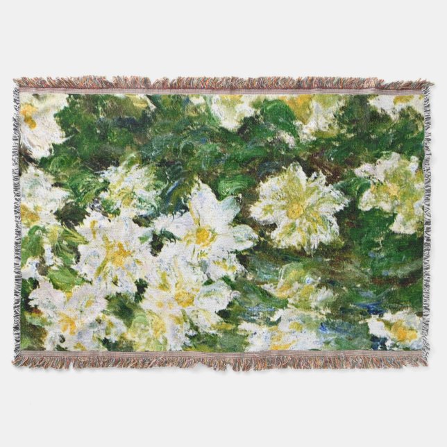 Couverture Monet - White Clematis, célèbre peinture florale (Devant)