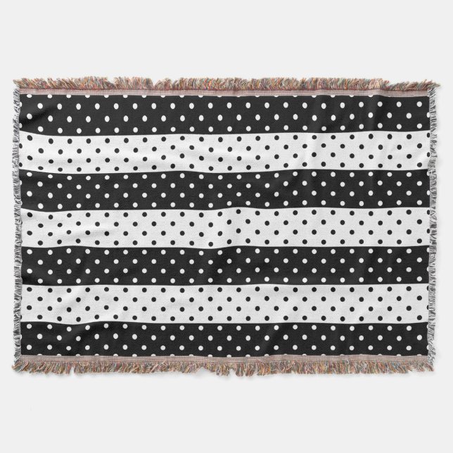 Couverture monochrome de jet de pois (Devant)