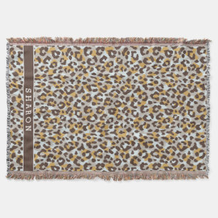 Couverture Monogramme brun coloré chic d'impression de