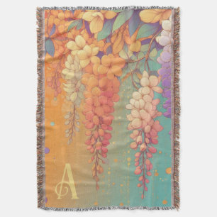 Couverture Monogramme Citrus Sunset Wisteria