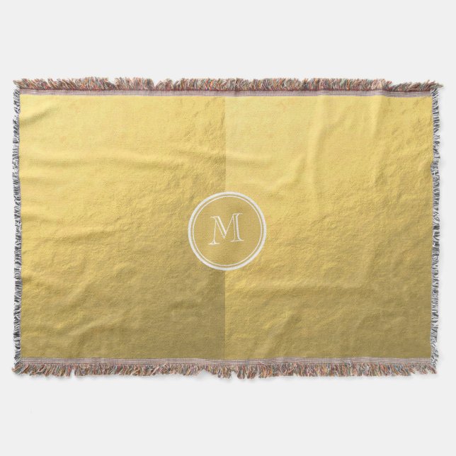 Couverture Monogramme d'arrière - plan de feuille d'or de (Devant)