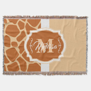 Couverture Monogramme d'impression de girafe