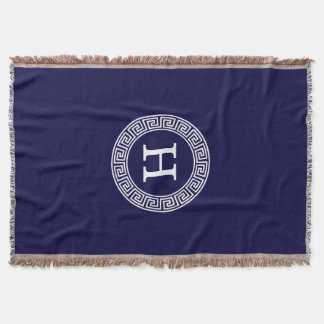 Couverture Monogramme initial du cadre de la ligne de la clé