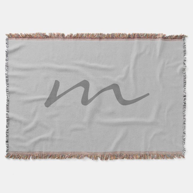 Couverture monogramme moderne tendance gris professionnel (Devant)