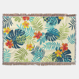 Couverture Monstère tropicale Hibiscus Motif d'été