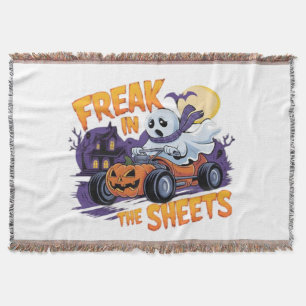 COUVERTURE MONSTRE D'HALLOWEEN DANS LE DRAP DE LIT
