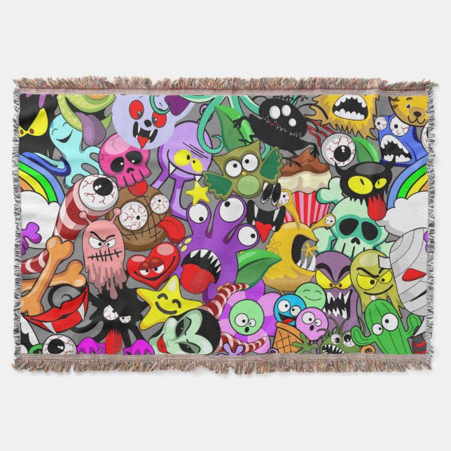 Couverture Monstres caractères mignons Motif d'Halloween (Devant)