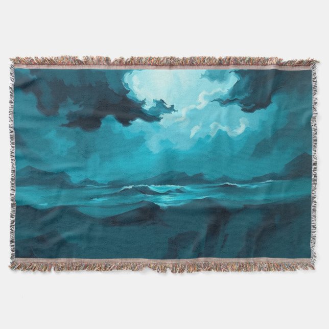 Couverture Moody Ocean Waves Under Stormy Sky – Abstract Seas (Devant)