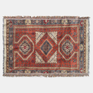 Couverture Moquette orientale turque perse rouge
