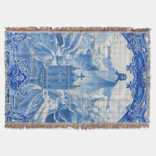 Couverture Mosaïque de carreaux bleus de Jésus, Portugal