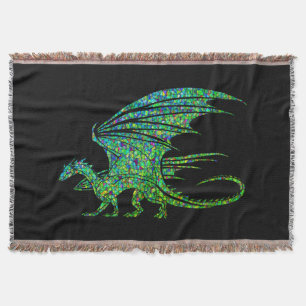 Couverture Mosaïque Extraordinaire de dragon vert