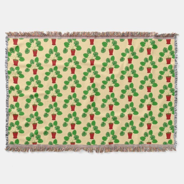 Couverture Mothers Day Monstera Plante Patterned (Devant)