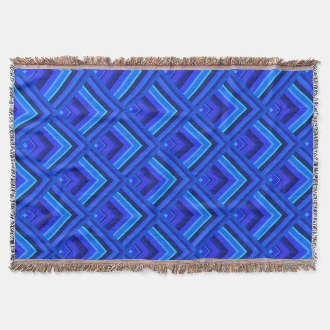 Couverture Motif à échelle à bandes bleues (Devant)