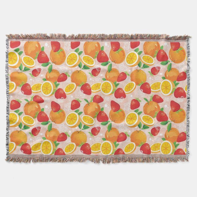 Couverture Motif abstrait avec la fraise (Devant)