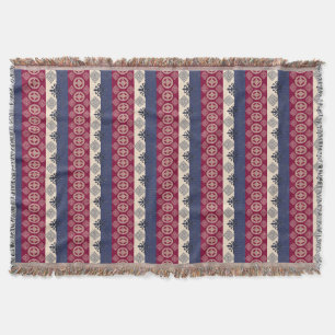 Couverture Motif africain ethnique avec des simbols d'Adinkra