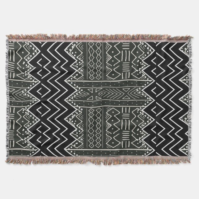 Couverture Motif africain noir et blanc (Devant)
