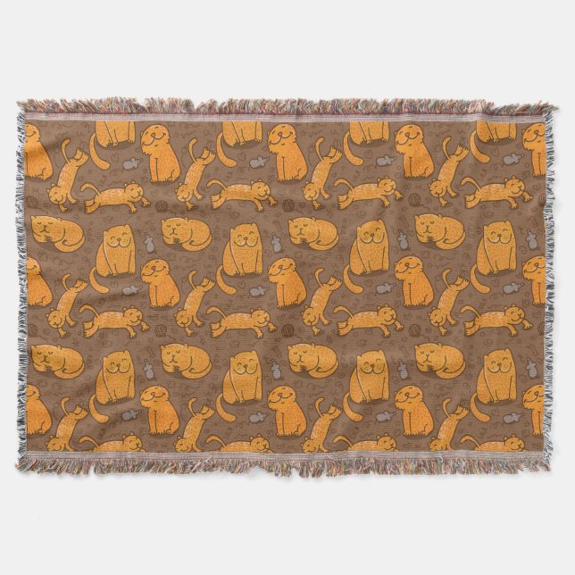 Couverture Motif avec des chats (Devant)