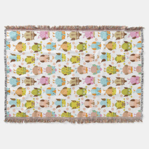 Couverture motif avec des oiseaux