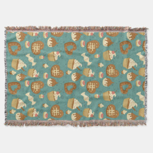 Couverture Motif avec des petits gâteaux et des sucreries