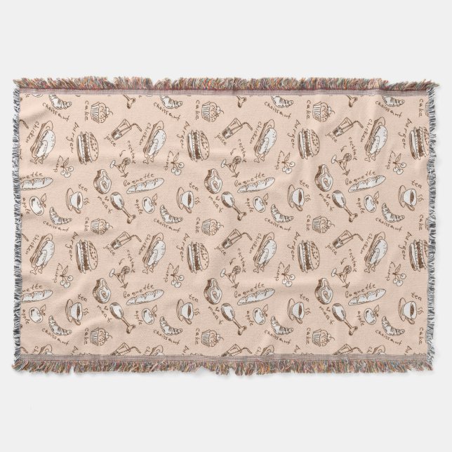 Couverture Motif avec la nourriture (Devant)