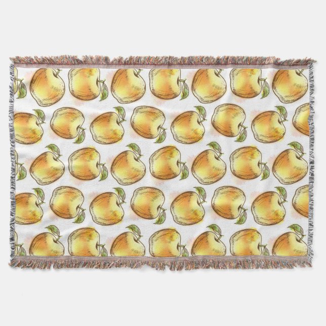 Couverture Motif avec la pomme jaune (Devant)