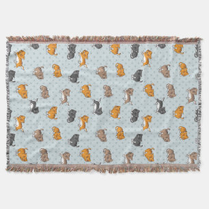 Couverture motif avec les chats drôles