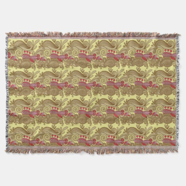 Couverture Motif avec les poissons et la vague (Devant)