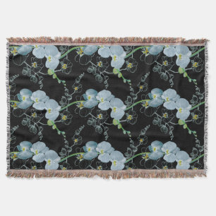Couverture Motif blanc d'orchidées d'aquarelle