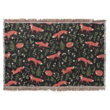 Motif botanique du renard boisé