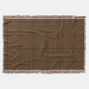 Couverture Motif Brown Houndstooth Glen Check