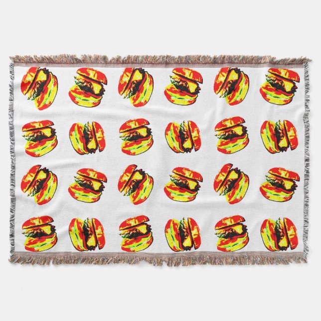 Couverture Motif Burger (Devant)