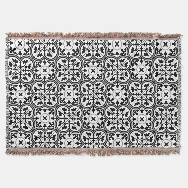 Couverture Motif carrelage marocain ornemental (Devant)