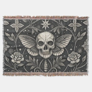 Couverture Motif céleste floral crâne gothique (1)