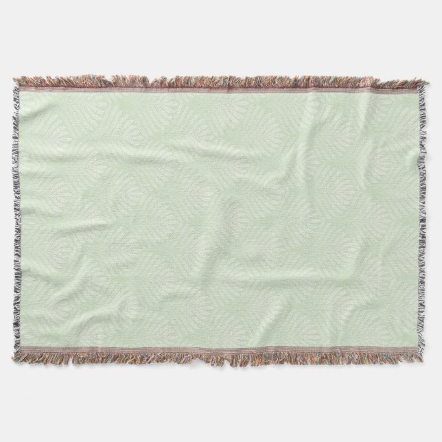 Couverture Motif classique de feuillage dans le blanc et le (Devant)