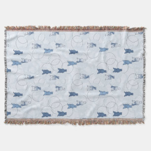 Couverture motif comportant un ours gris