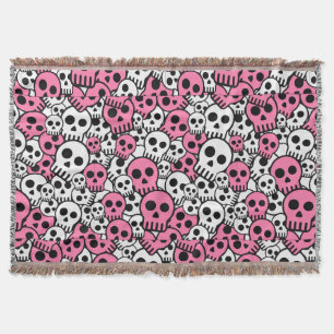 Couverture Motif crâne gothique rose Imprimer