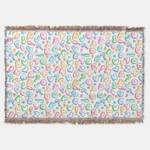 Couverture motif d'alphabet