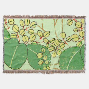 Couverture Motif d'art botanique floral de la feuille japonai