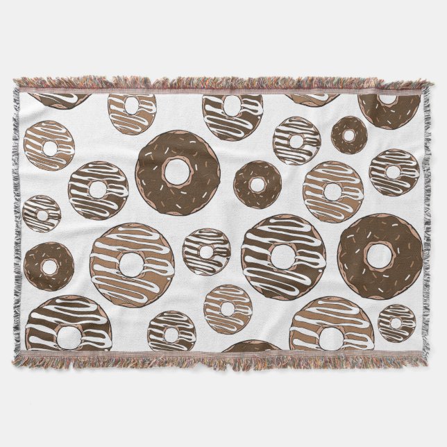 Couverture Motif de beignes, beignets de chocolat, beignets d (Devant)