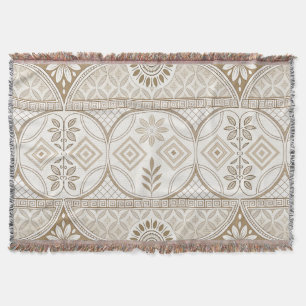 Couverture Motif de carreaux floraux géométriques ornés