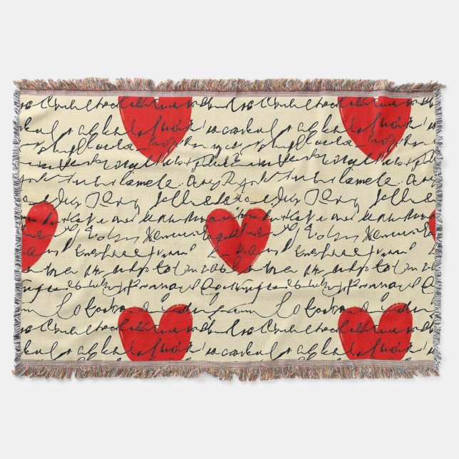 Couverture Motif de cœur moderne avec fond de script (11) (Devant)